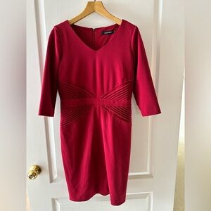Stunning red Ellen Tracy 3/4 sleeve cocktail dress